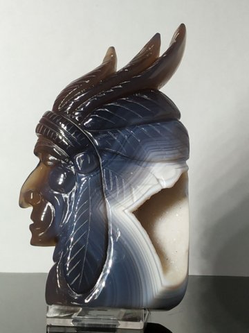 Agate boswana cristalisée apache